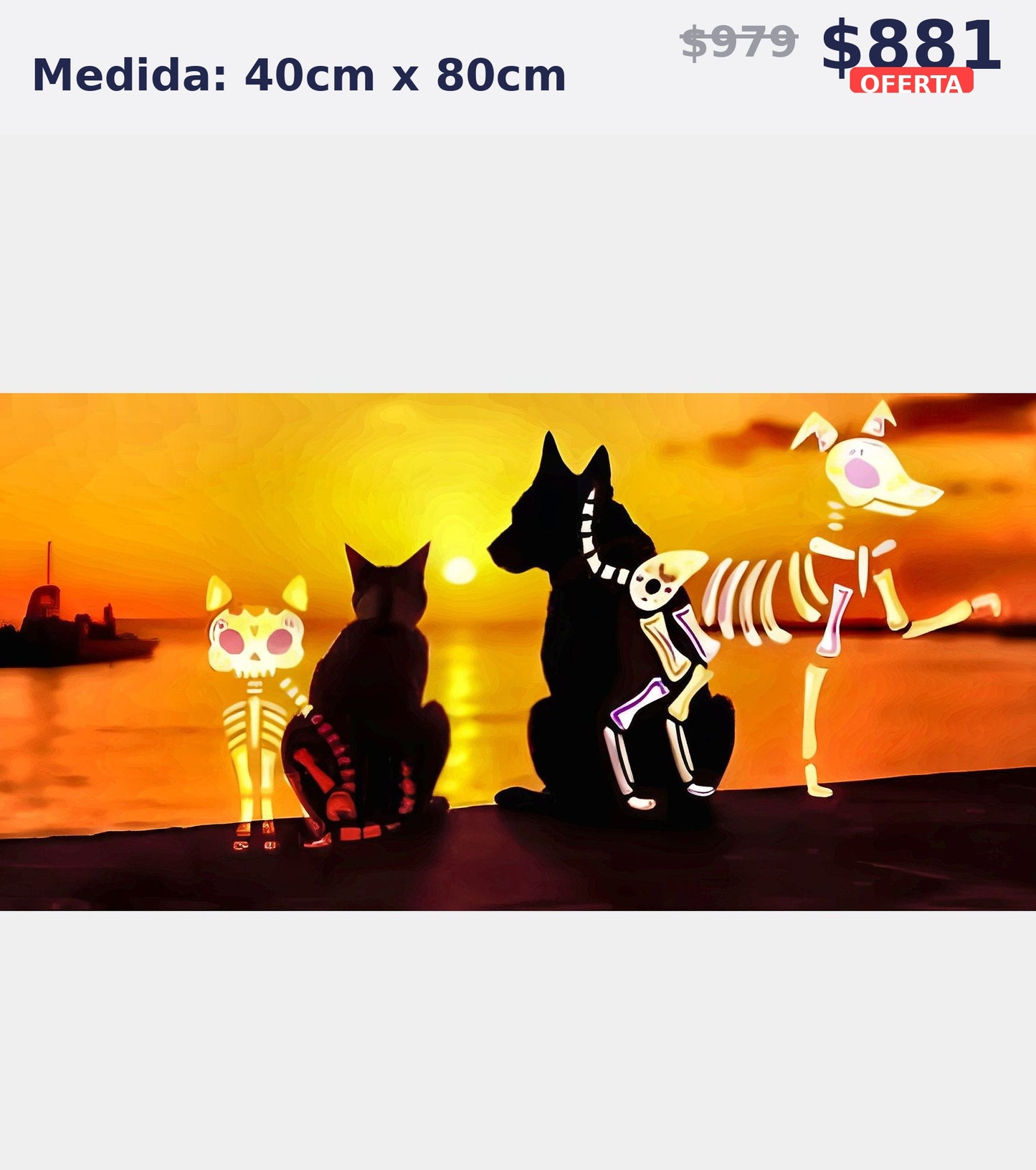 mascotas dia de muertos 40 x 80 | Aparta con $100 / Resta $683