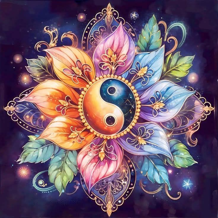 Flor Yin Yang 40 x 40cm