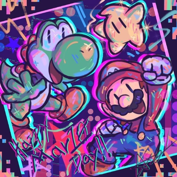 Mario y Yoshi 40 x 40