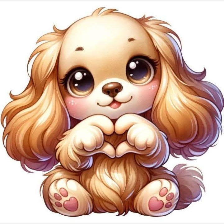 Perrito café 40 x 40cm