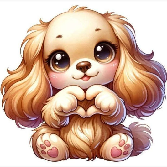 Perrito café 40 x 40cm