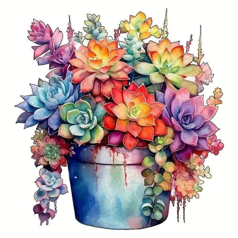 Suculentas en maceta 40 x 40