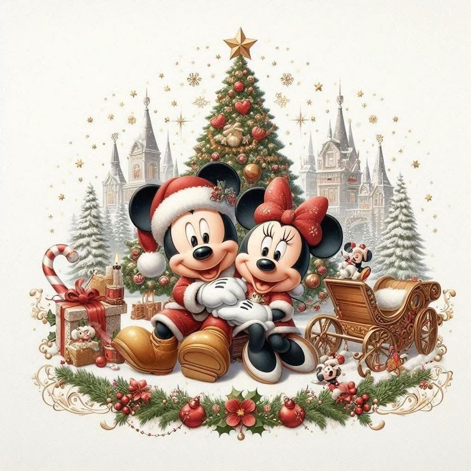 Mickey y minnie 40 x 40