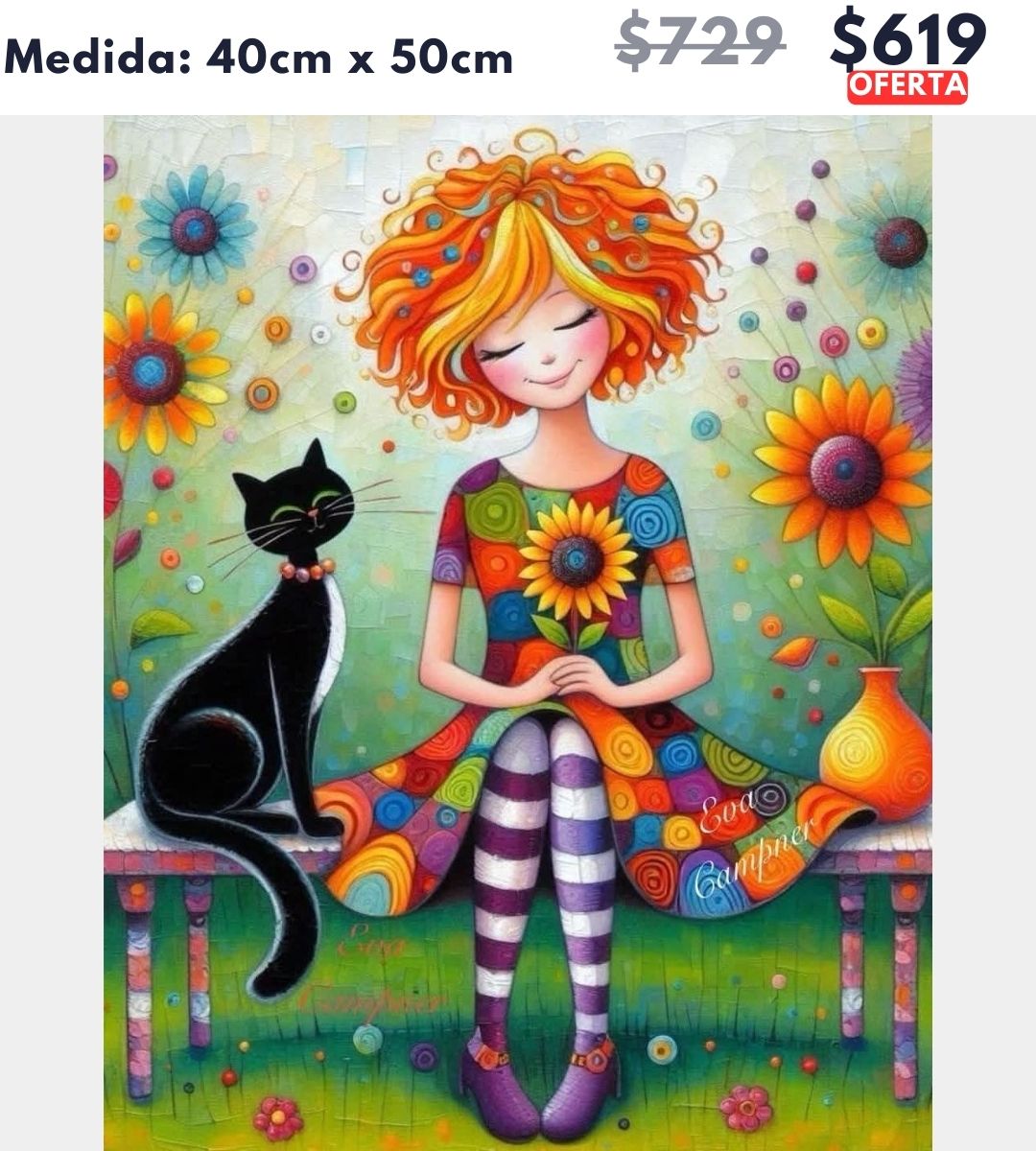 Amor a los gatitos 40 x 50 | Aparta con $100 / Resta $520