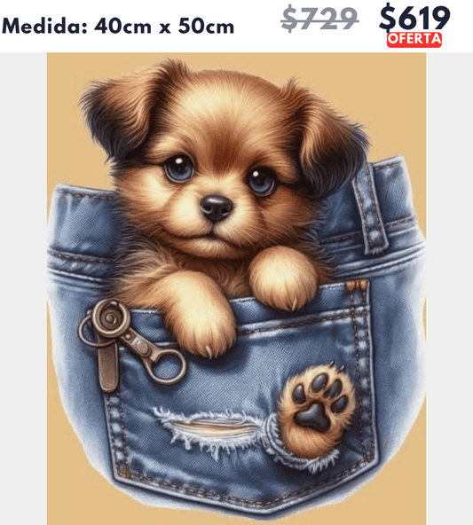 Perrito en bolso 40 x 50 | Aparta con $100 / Resta $520