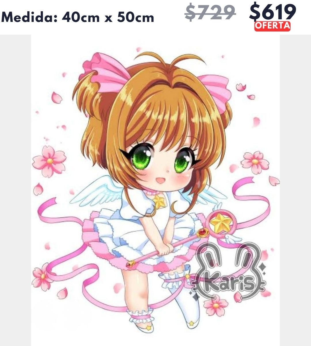 Sakura Kinomoto 40 x 50 | Aparta con $100 / Resta $520