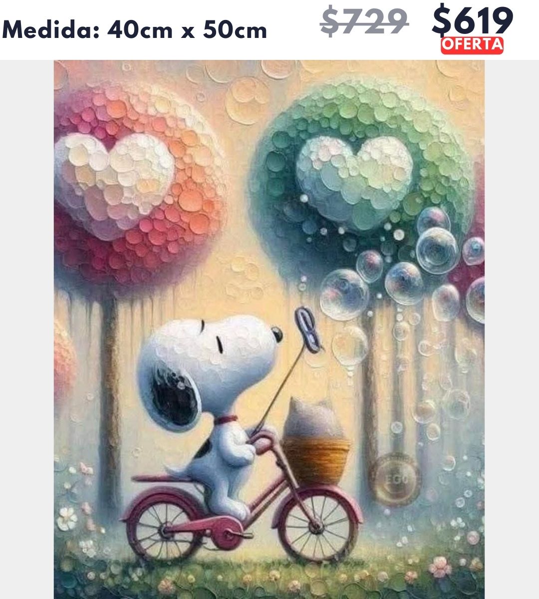 Snoopy paseo 40 x 50 | Aparta con $100 / Resta $520