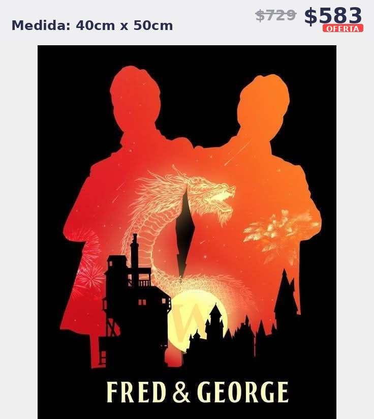 fred y george 40 x 50 | Aparta con $100 / Resta $483