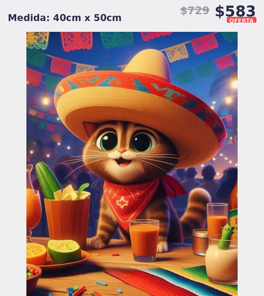 gato mariachi bar 40 x 50 | Aparta con $100 / Resta $483