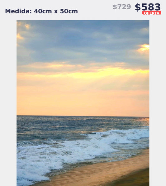 mar atardecer 40 x 50 | Aparta con $100 / Resta $483