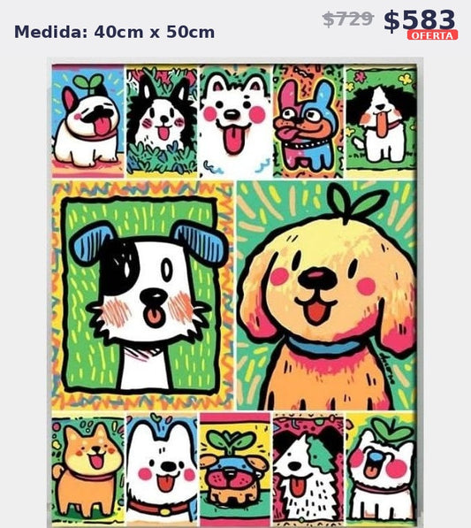 perritos pop art 40 x 50 | Aparta con $100 / Resta $483