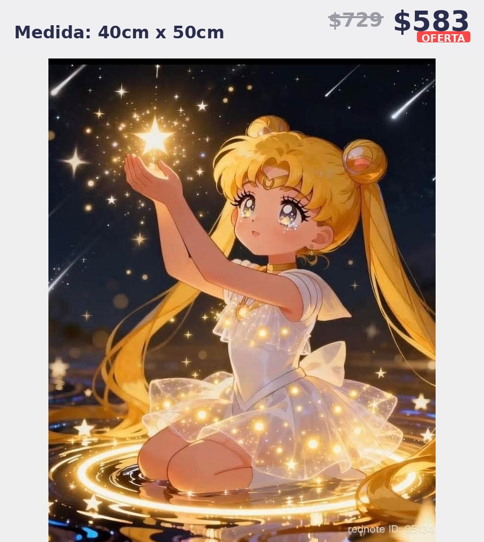 sailor moon estrellas 40 x 50 | Aparta con $100 / Resta $483