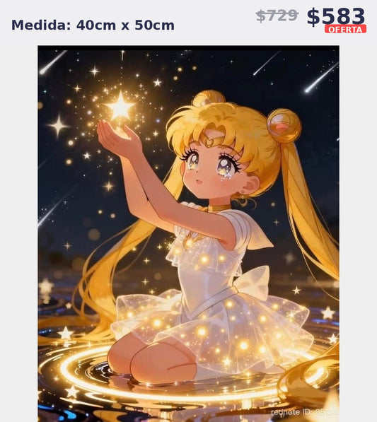 sailor moon estrellas 40 x 50 | Aparta con $100 / Resta $483