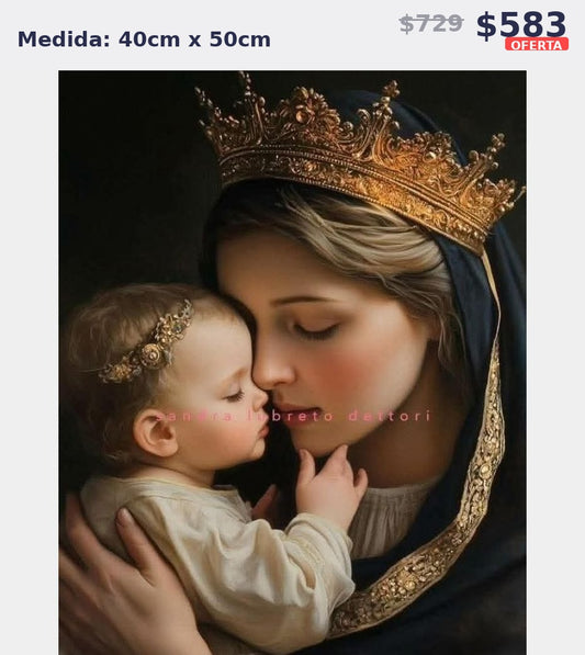 virgen con nino 40 x 50 | Aparta con $100 / Resta $483