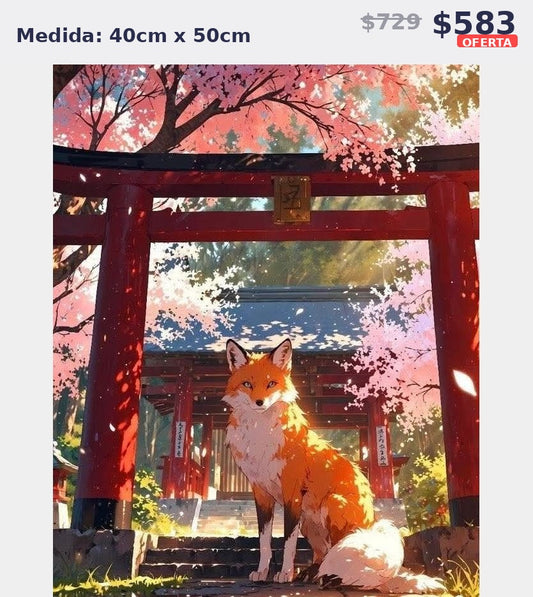 zorro torii japones 40 x 50 | Aparta con $100 / Resta $483
