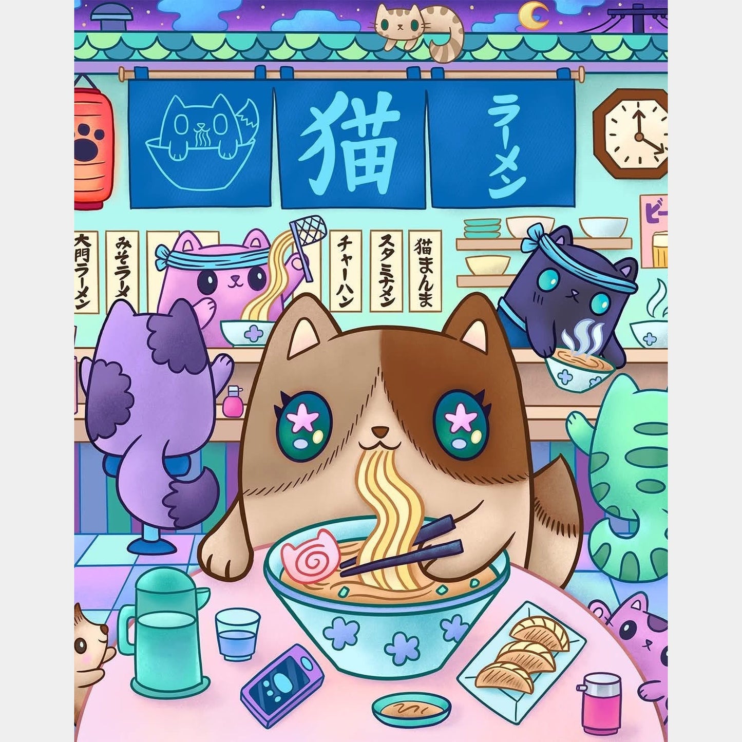 Gatitos ramen 40 x 50