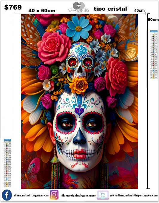 Catrina 40 x 60 TODOS DIAMANTES TIPO CRISTAL