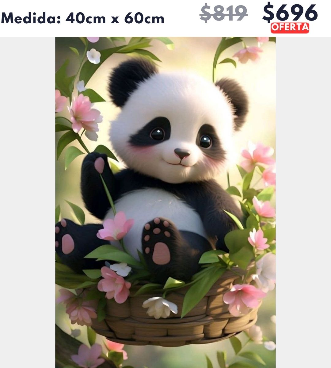 Panda 40 x 60 | Aparta con $100 / Resta $596