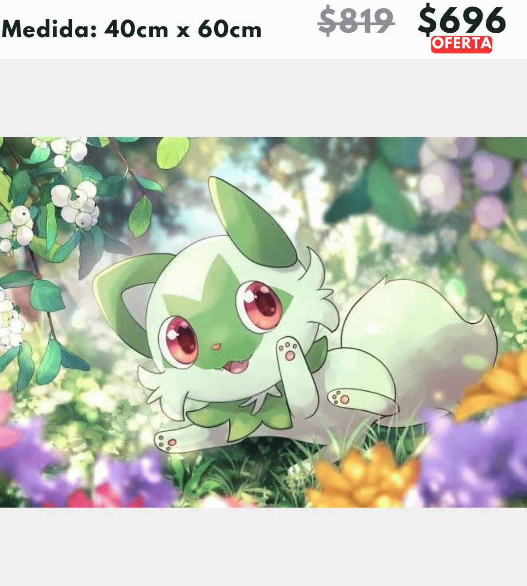 Sprigatito 40 x 60 | Aparta con $100 / Resta $596