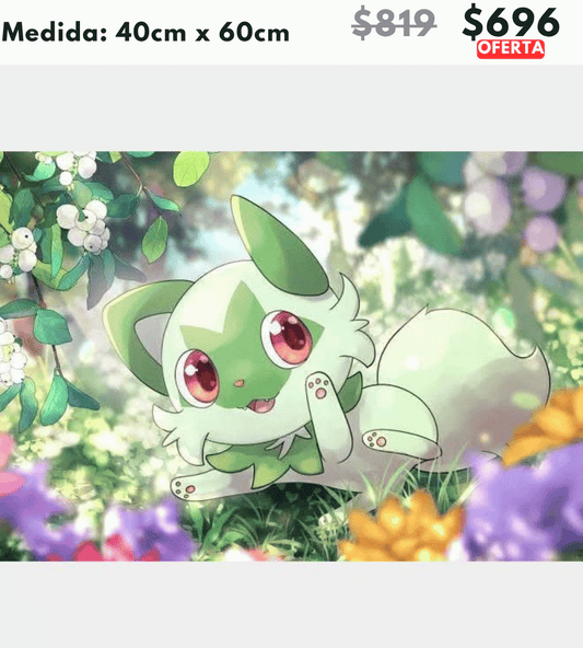 Sprigatito 40 x 60 | Aparta con $100 / Resta $596