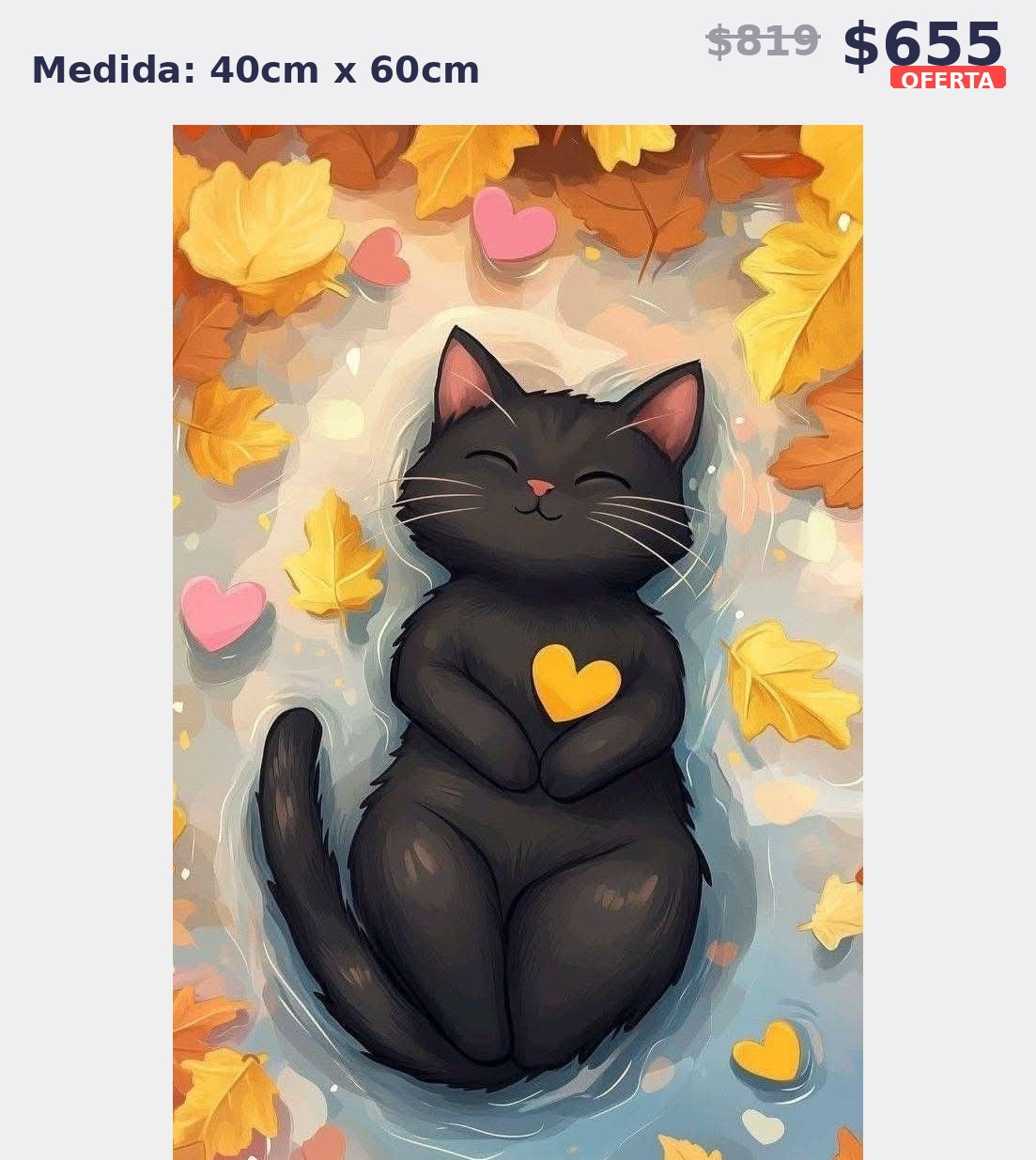 gato negro otonal 40 x 60 | Aparta con $100 / Resta $555