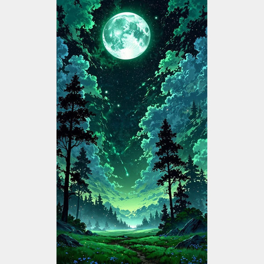 Luna sobre el bosque 40 x 70
