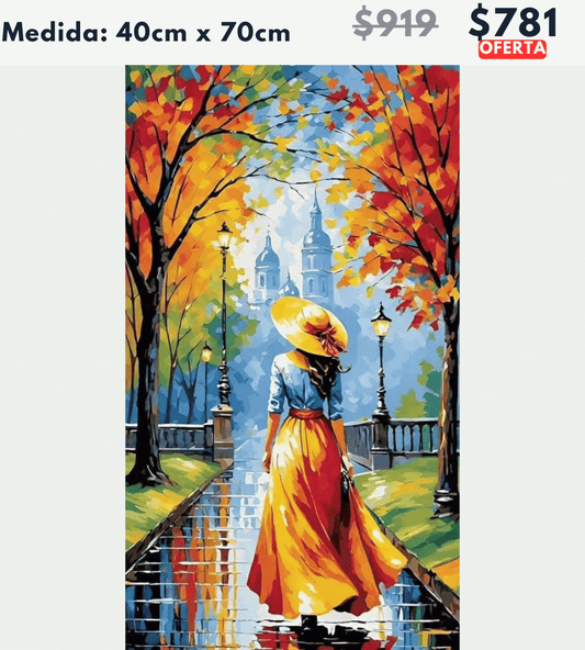 Chica admirando el paisaje 40 x 70 | Aparta con $100 / Resta $681