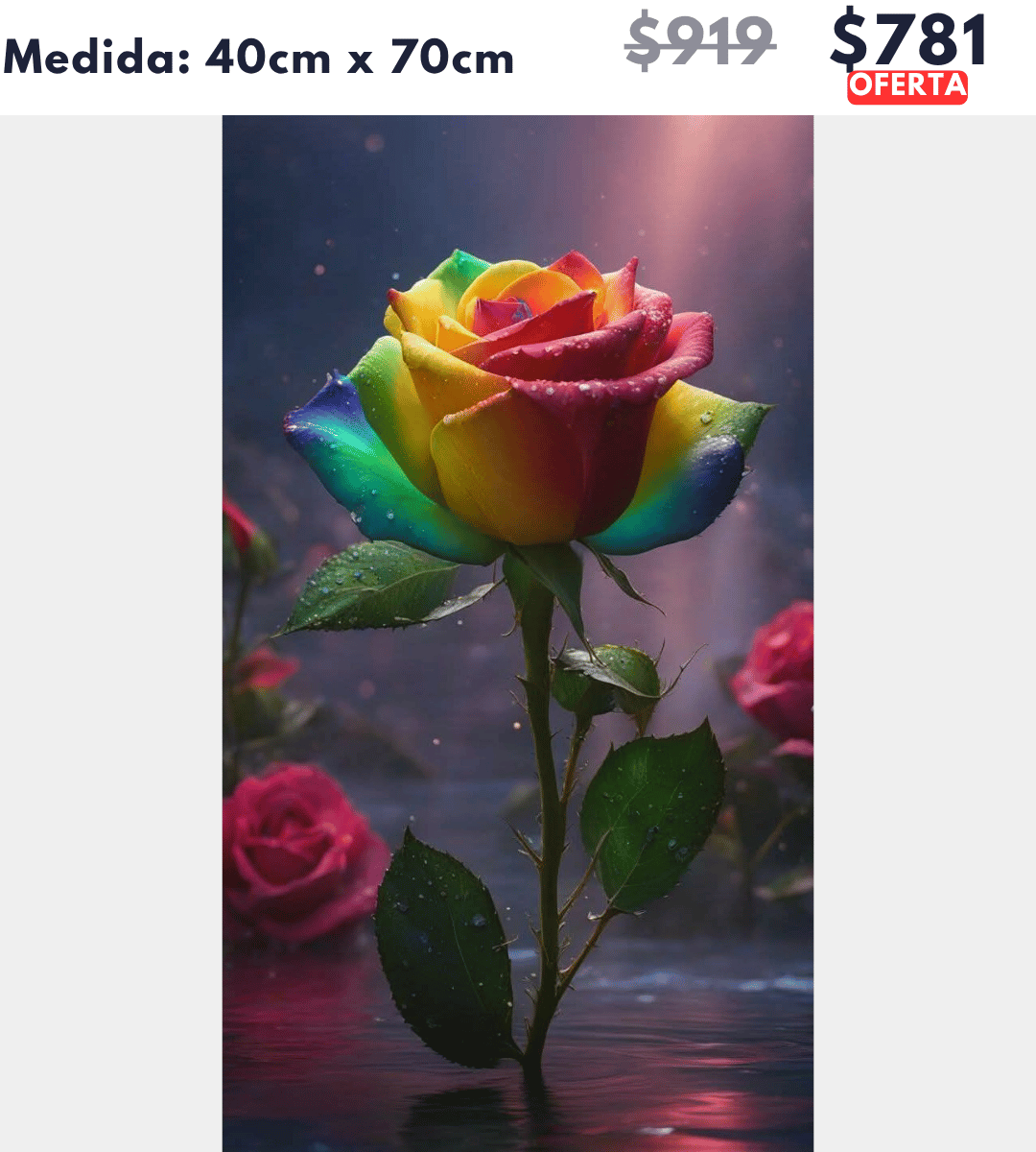 Rosa unica 40 x 70 | Aparta con $100 / Resta $681