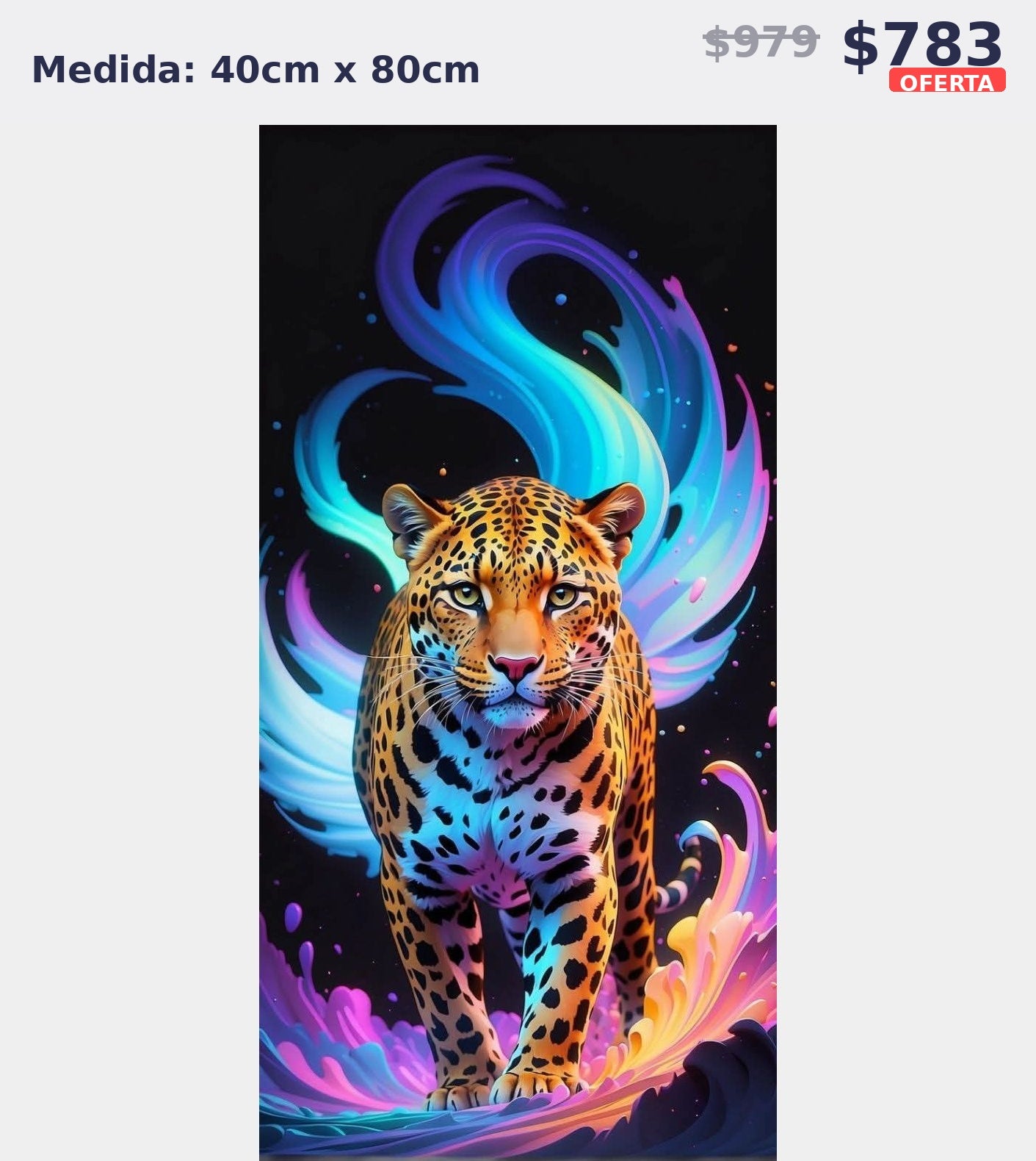 jaguar colores neon 40 x 80 | Aparta con $100 / Resta $683