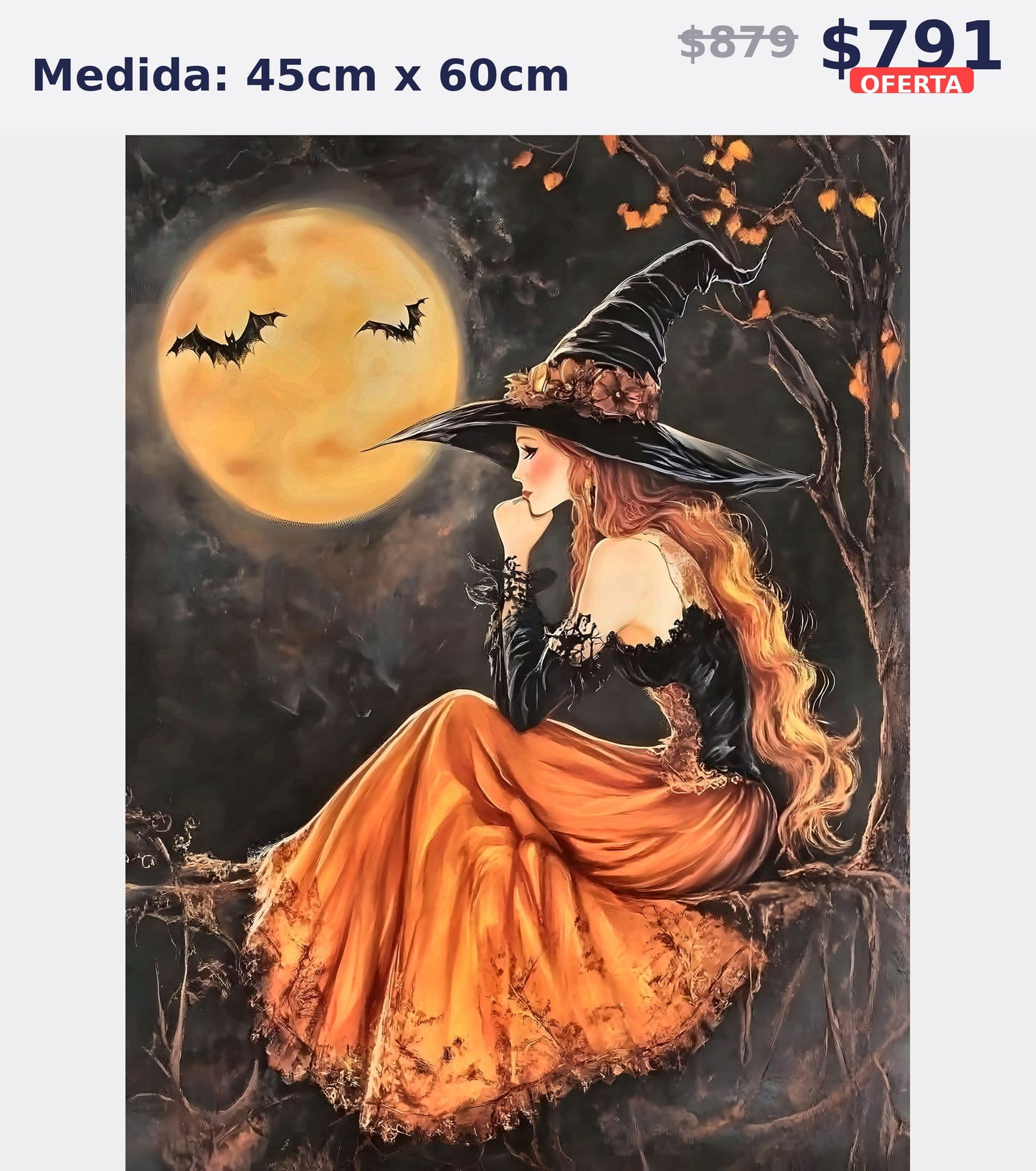 bruja luna llena 45 x 60 | Aparta con $100 / Resta $603