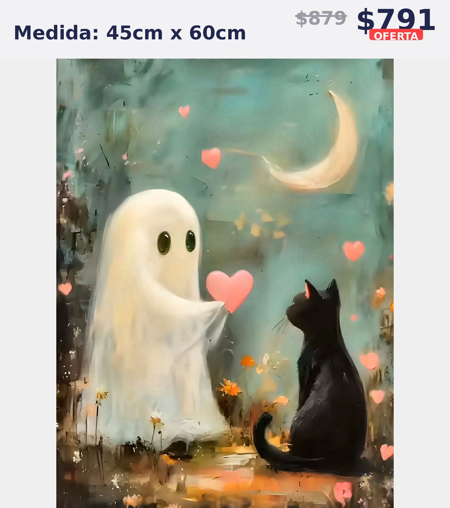 fantasma con gato 45 x 60 | Aparta con $100 / Resta $603