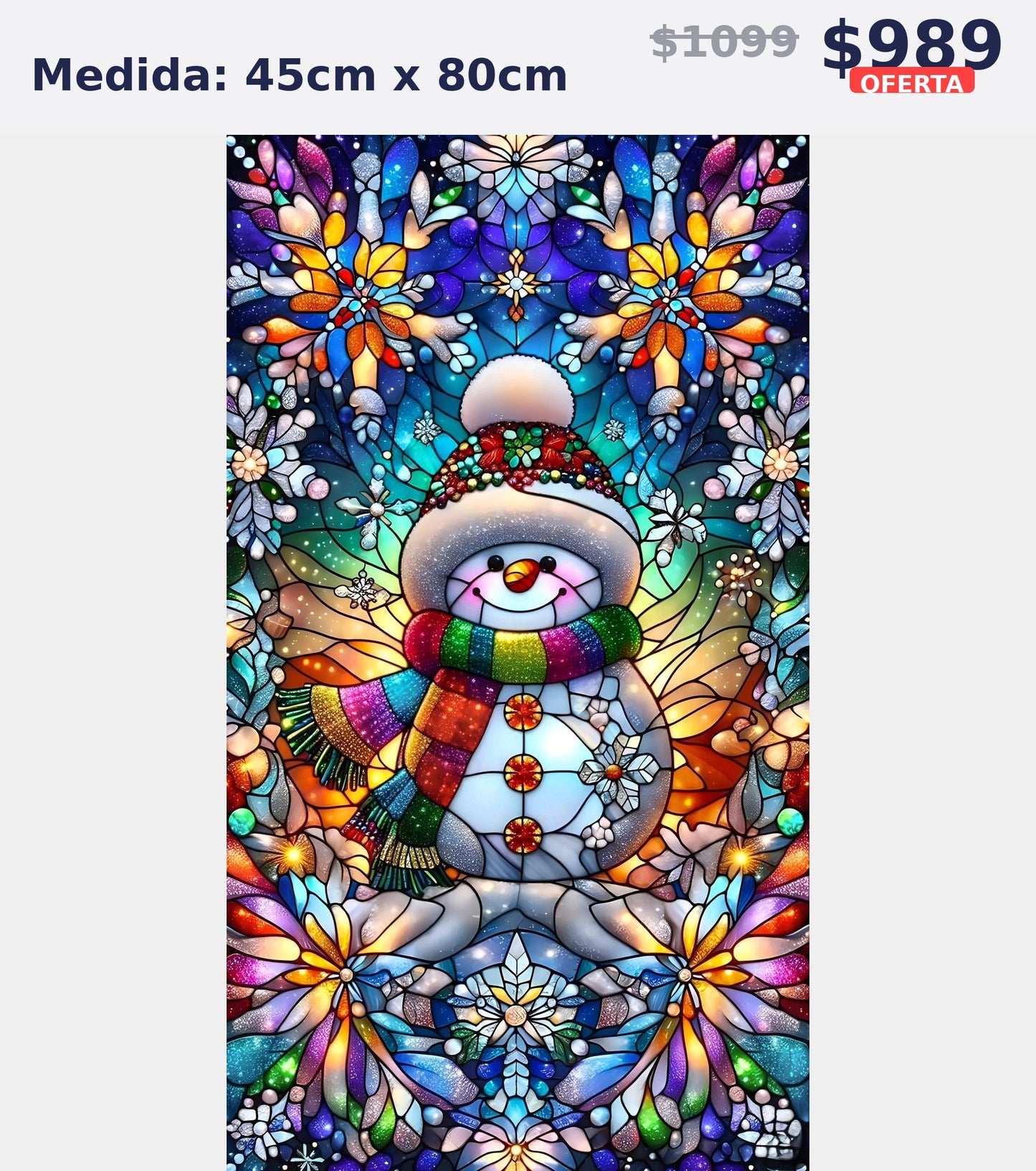 muneco nieve vitral 45 x 80 | Aparta con $100 / Resta $779