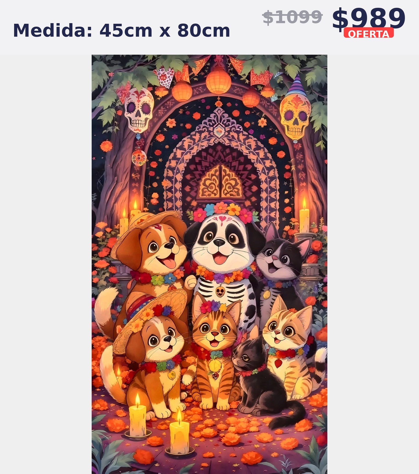 perros dia de muertos 45 x 80 | Aparta con $100 / Resta $779