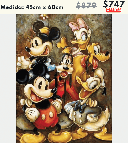 Mickey con sus amigos 45 x 60 | Aparta con $100 / Resta $647