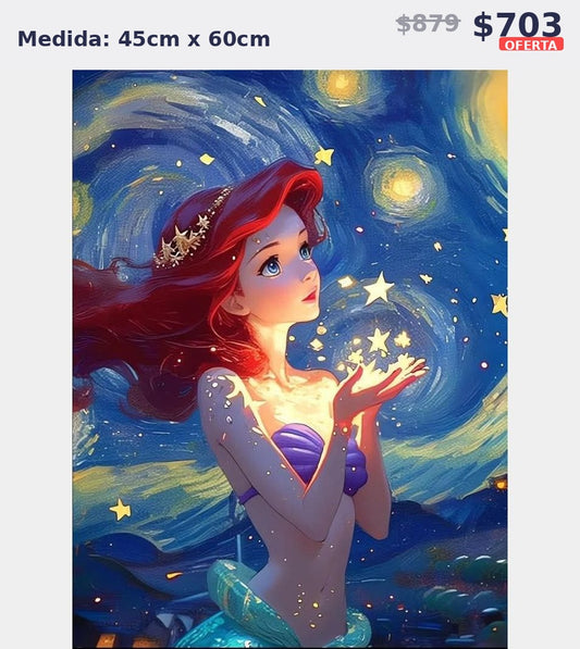 sirenita estrellas 45 x 60 | Aparta con $100 / Resta $603