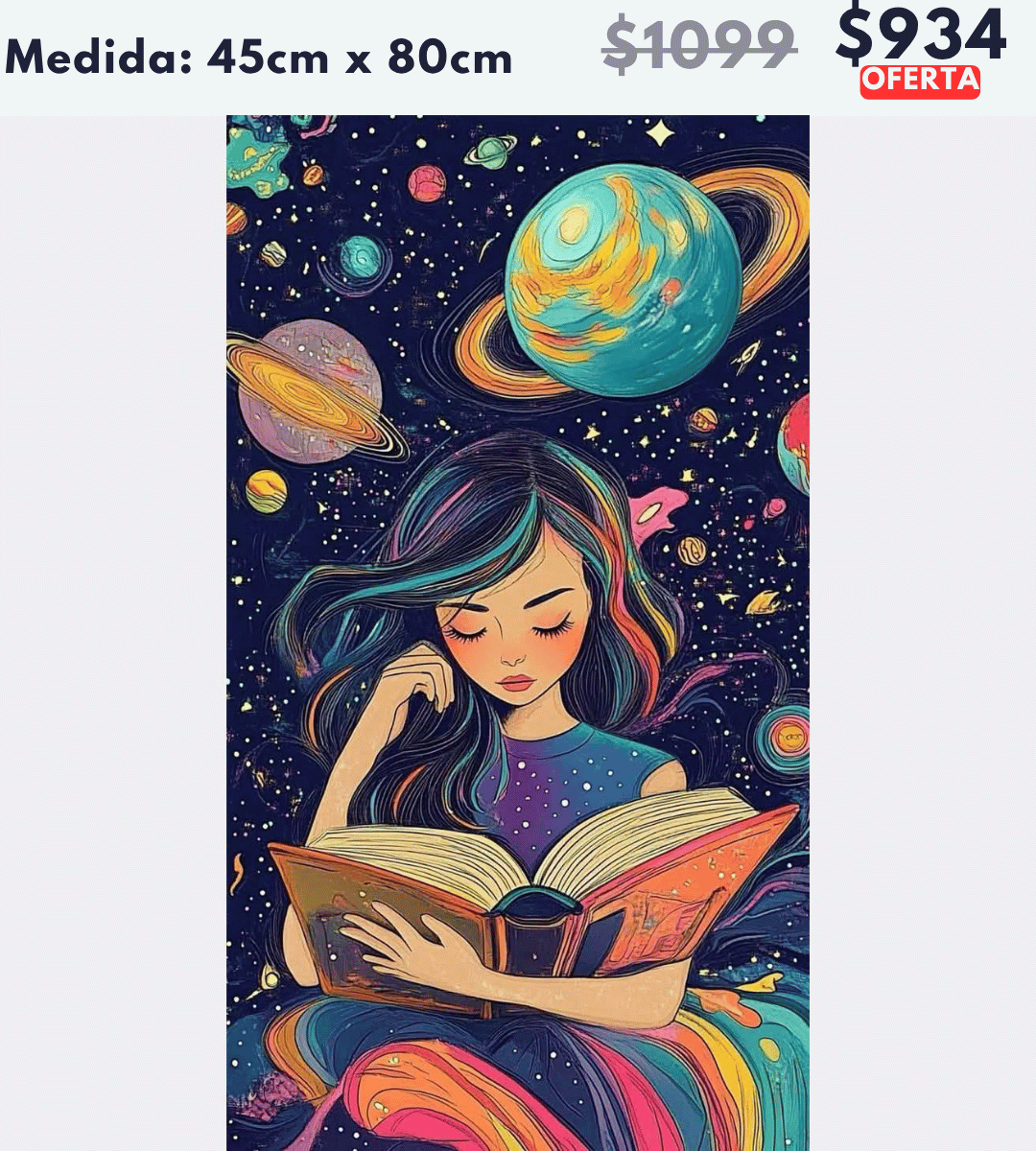 Amante de la lectura 45 x 80 | Aparta con $100 / Resta $834