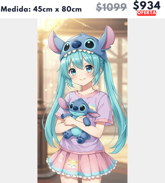 Hatsune y Stitch 45 x 80 | Aparta con $100 / Resta $834