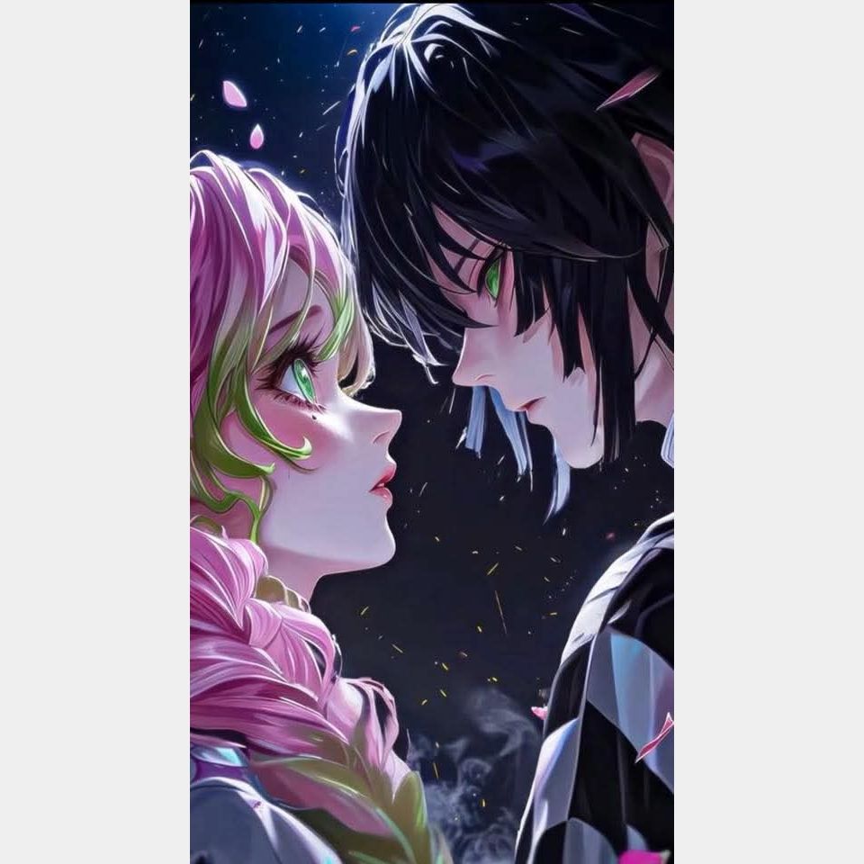 Mitsuri y obanai 45 x 80cm