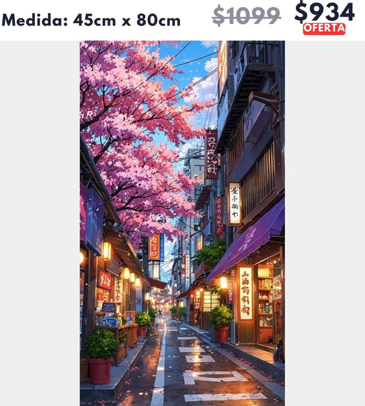 Paisaje ciudad cerezo 45 x 80 | Aparta con $100 / Resta $834