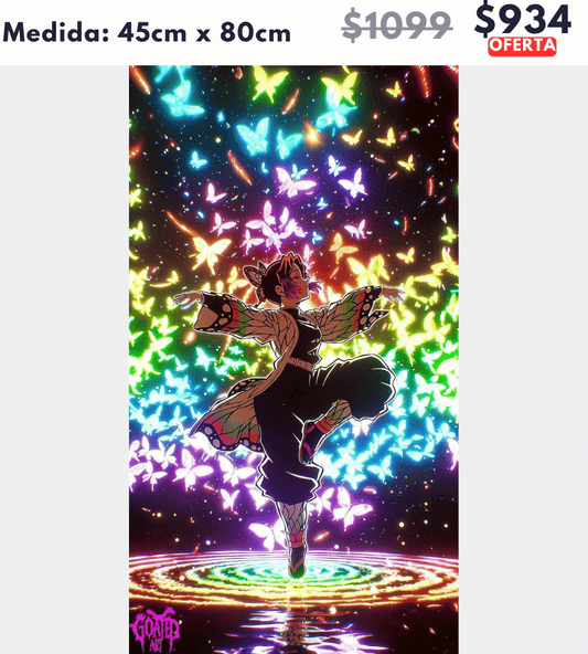 Shinobu con mariposas 45 x 80 | Aparta con $100 / Resta $834