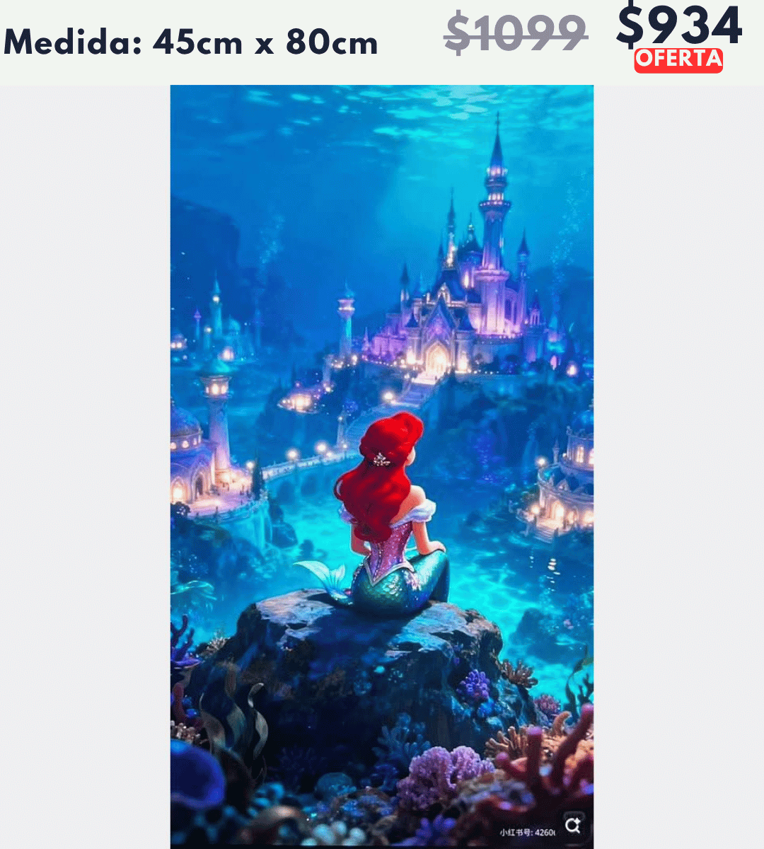 Sirenita castillo 45 x 80 | Aparta con $100 / Resta $834