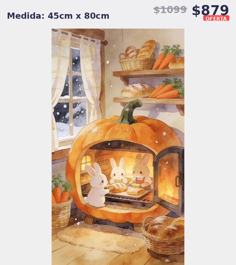 chimenea calabaza conejos 45 x 80 | Aparta con $100 / Resta $779