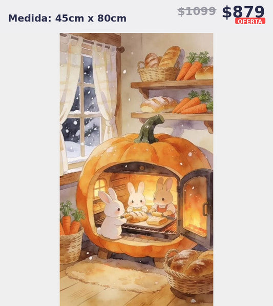 chimenea calabaza conejos 45 x 80 | Aparta con $100 / Resta $779