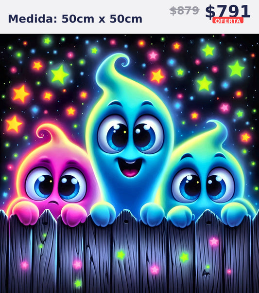 fantasmas neon 50 x 50 | Aparta con $100 / Resta $603