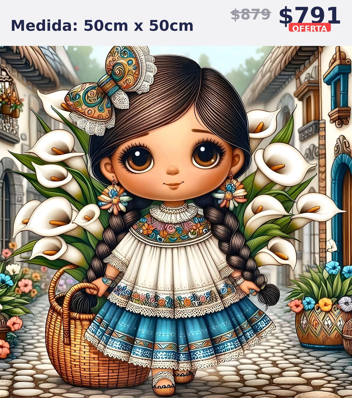 muneca mexicana alcatraces 50 x 50 | Aparta con $100 / Resta $603