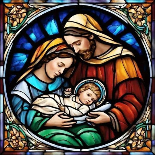 Nacimiento Vitral | 50 x 50 cm