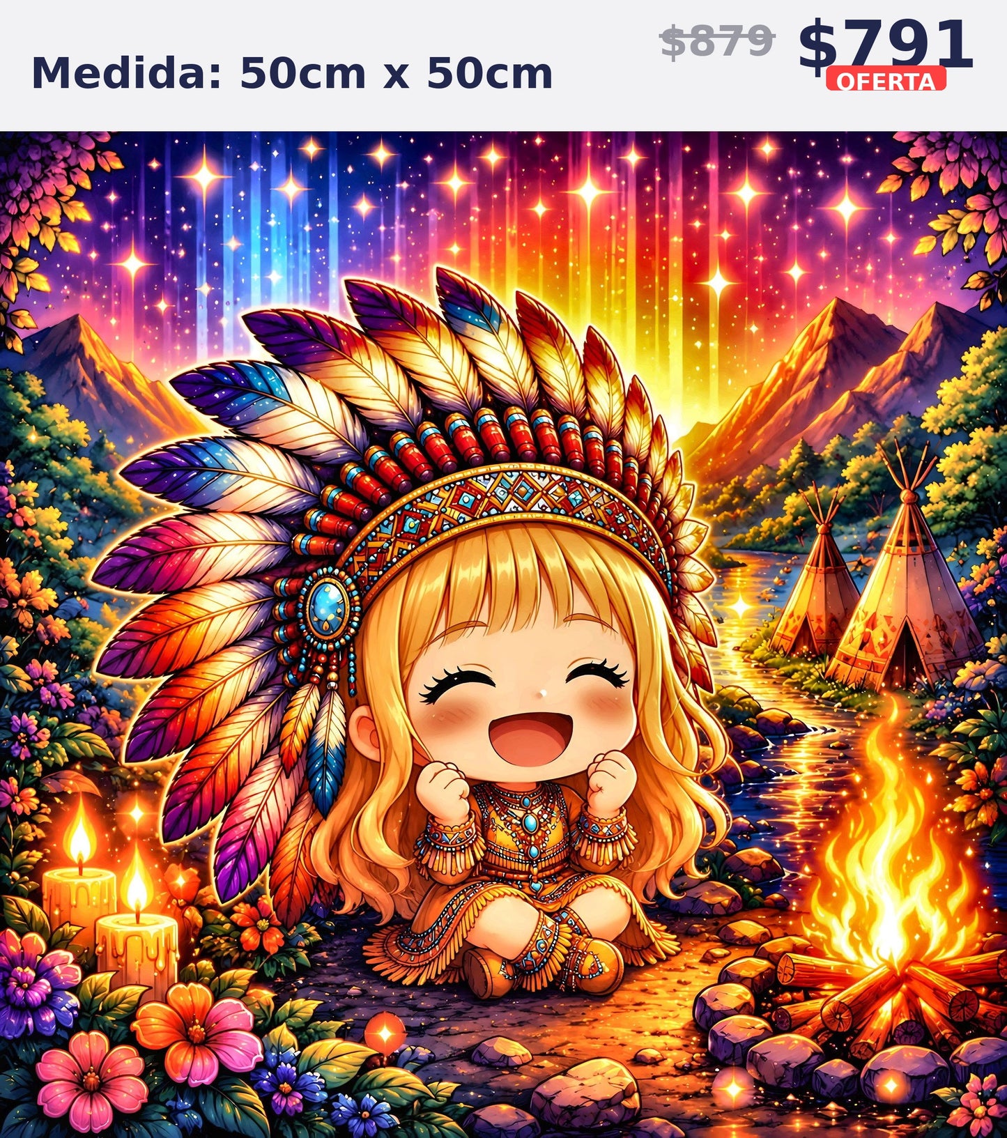 nina apache fogata 50 x 50 | Aparta con $100 / Resta $603