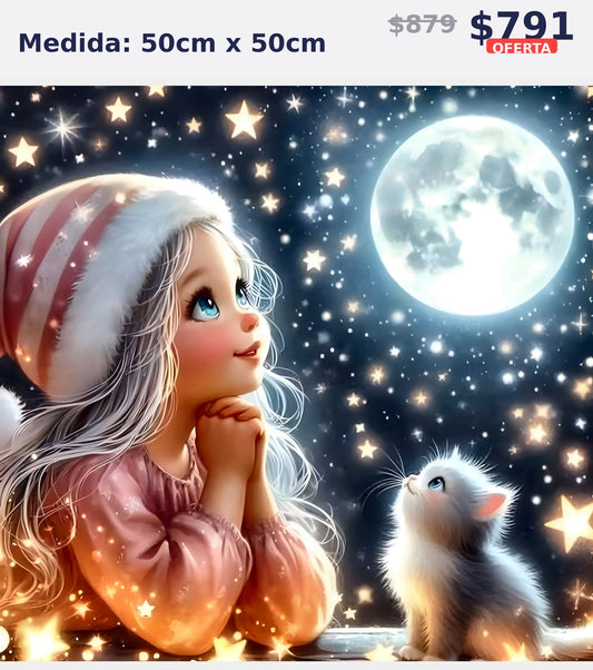 nina luna estrellas 50 x 50 | Aparta con $100 / Resta $603