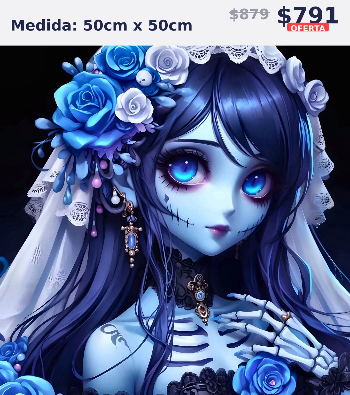 novia gotica azul 50 x 50 | Aparta con $100 / Resta $603