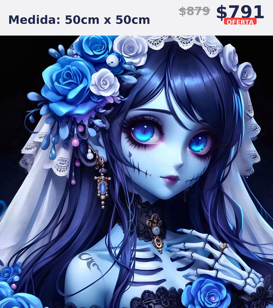 novia gotica azul 50 x 50 | Aparta con $100 / Resta $603